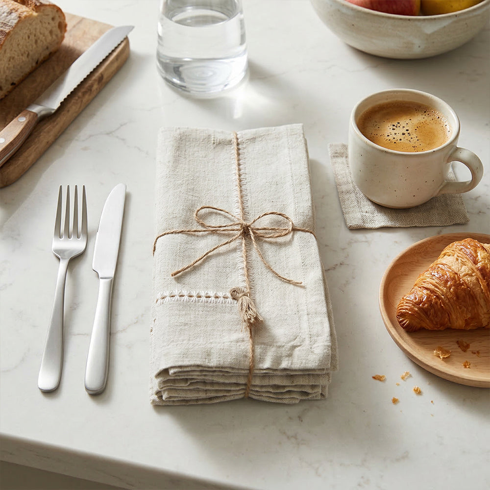No Handloom Dinner Napkins - Premium Cloth Napkins