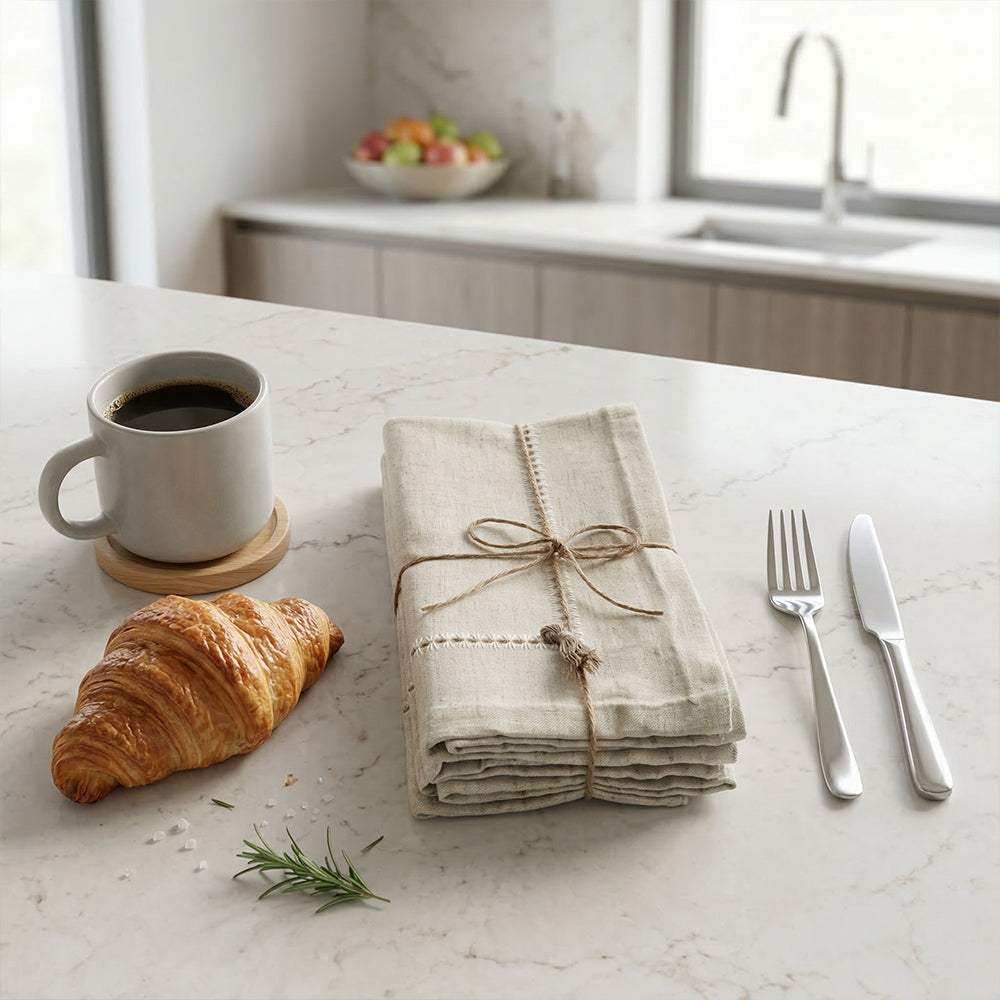 No Handloom Dinner Napkins - Premium Cloth Napkins